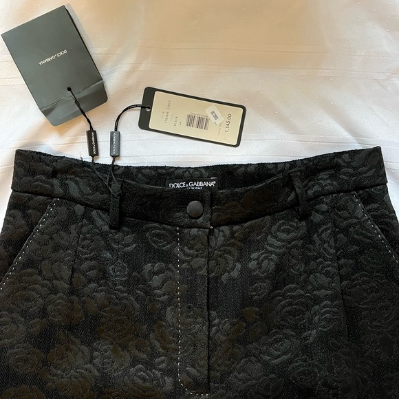 NWT Dolce & Gabbana textured high waist cuffed dress pant. - Picture 2 of 10